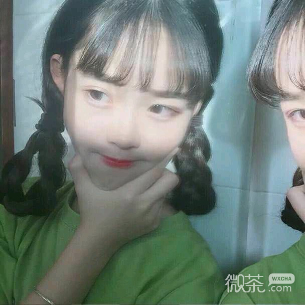 微信可爱长发女头