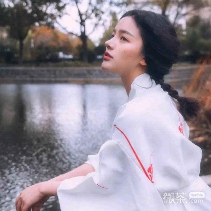 微信可爱长发女头