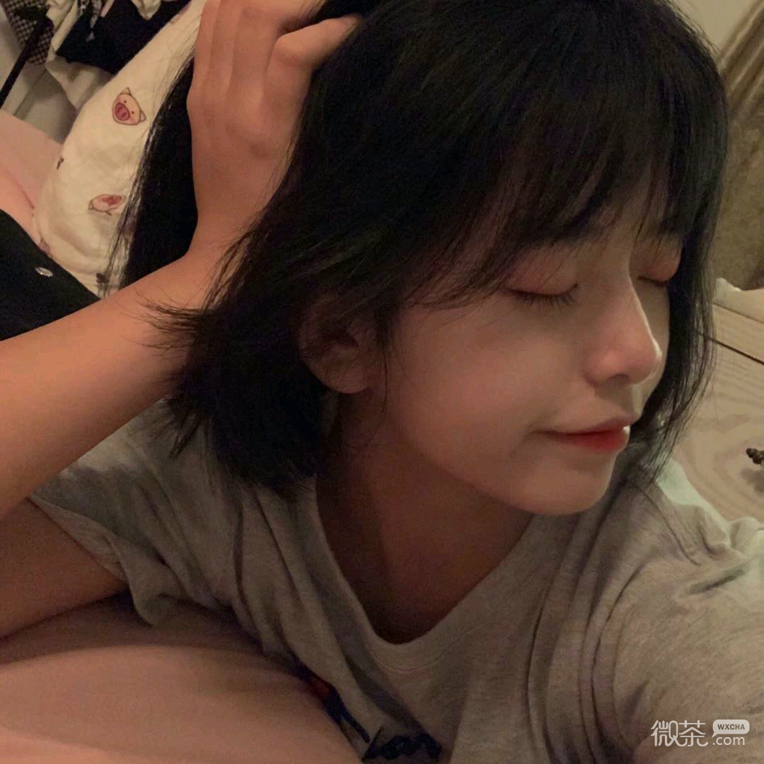 微信可爱长发女头