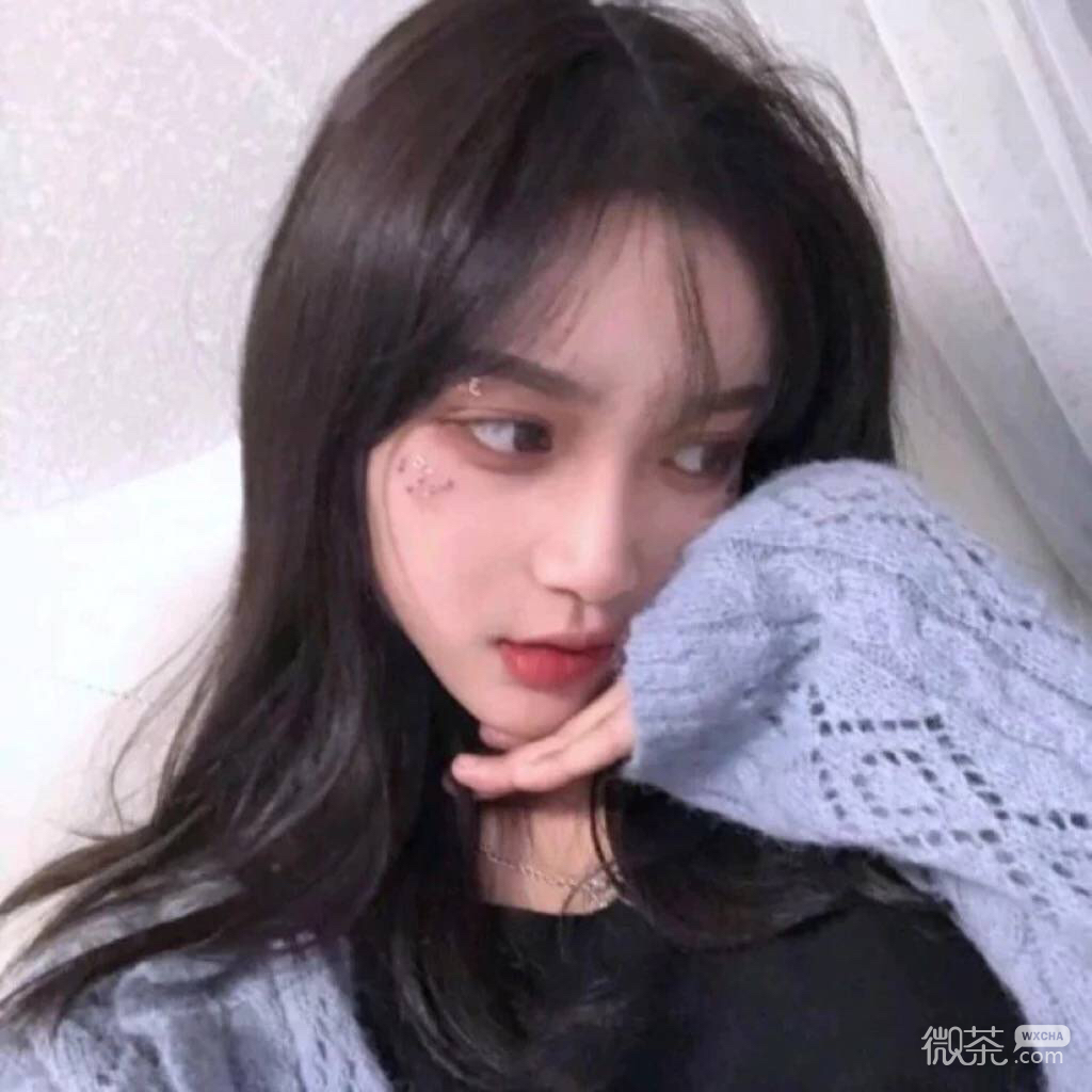 微信清纯可爱长发女头