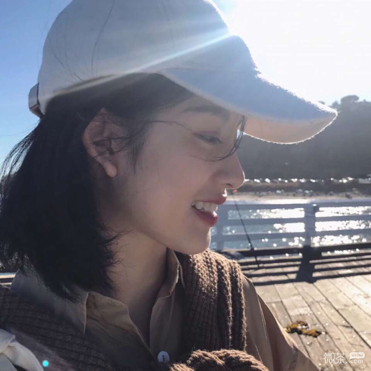 微信清纯可爱长发女头