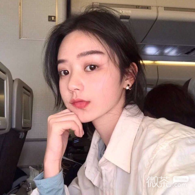 微信清纯可爱长发女头