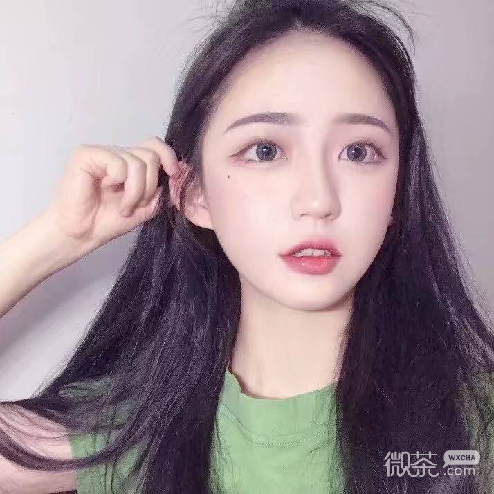 微信时尚长发女头