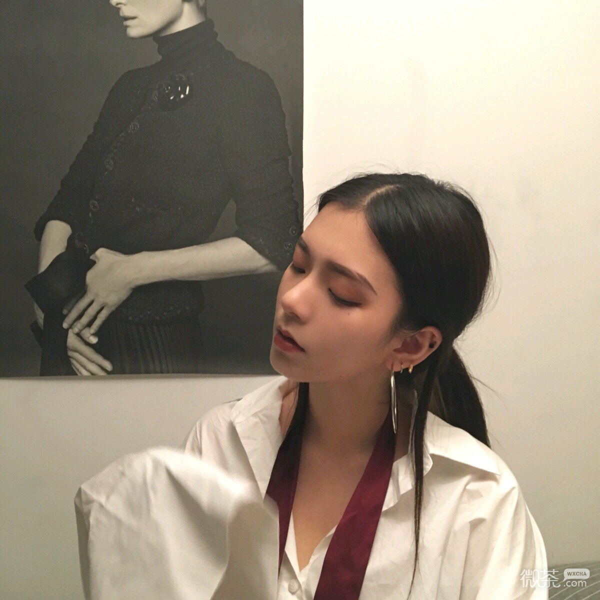 微信漂亮长发迷人女头