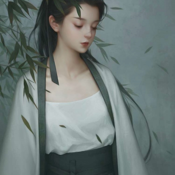 高清伤感风格的微信二次元古风女生头像下载