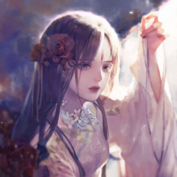 高清伤感风格的微信二次元古风女生头像下载