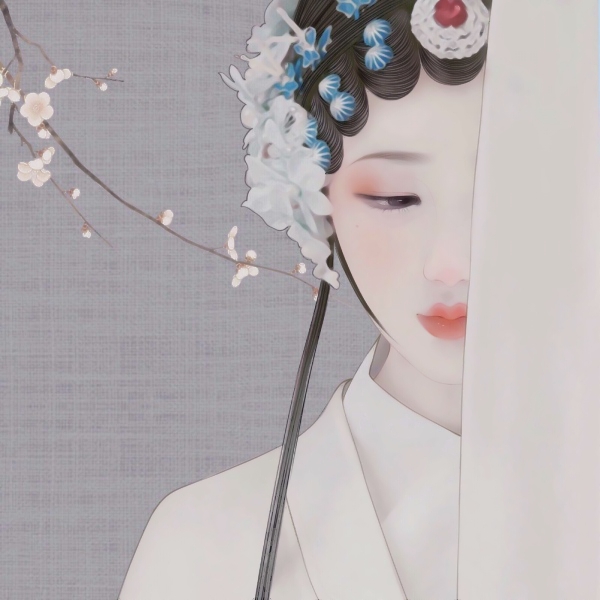 高清伤感风格的微信二次元古风女生头像下载