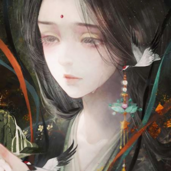 高清伤感风格的微信二次元古风女生头像下载