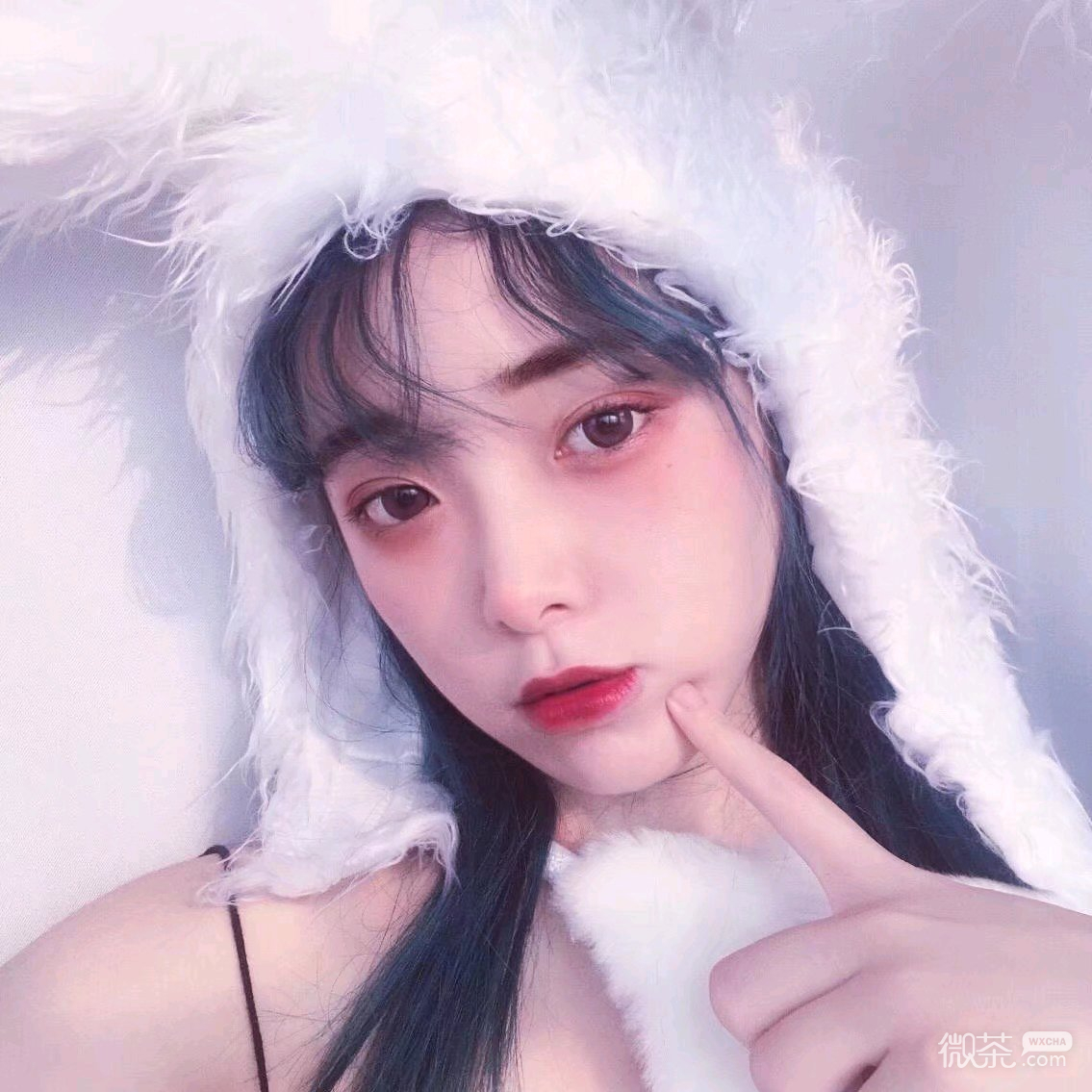 微信清新长发可爱迷人女头