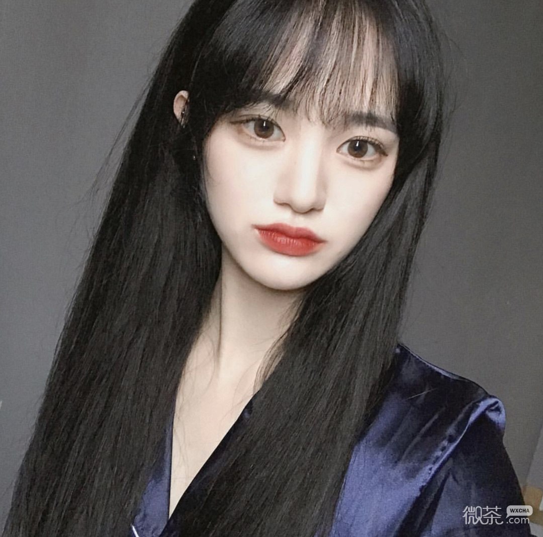 微信清新文艺长发女头
