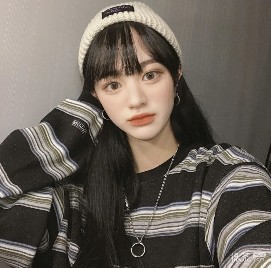 微信清新文艺长发女头
