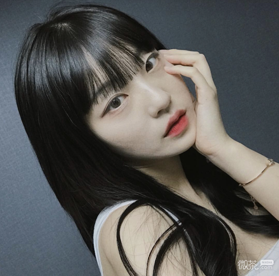 微信清新文艺长发女头