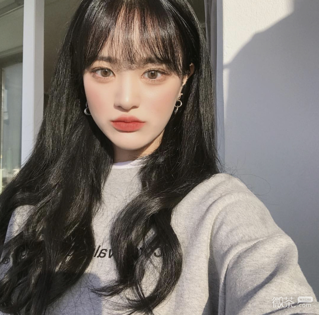 微信清新文艺长发女头