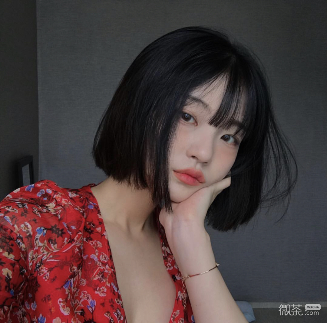 微信清新文艺长发女头