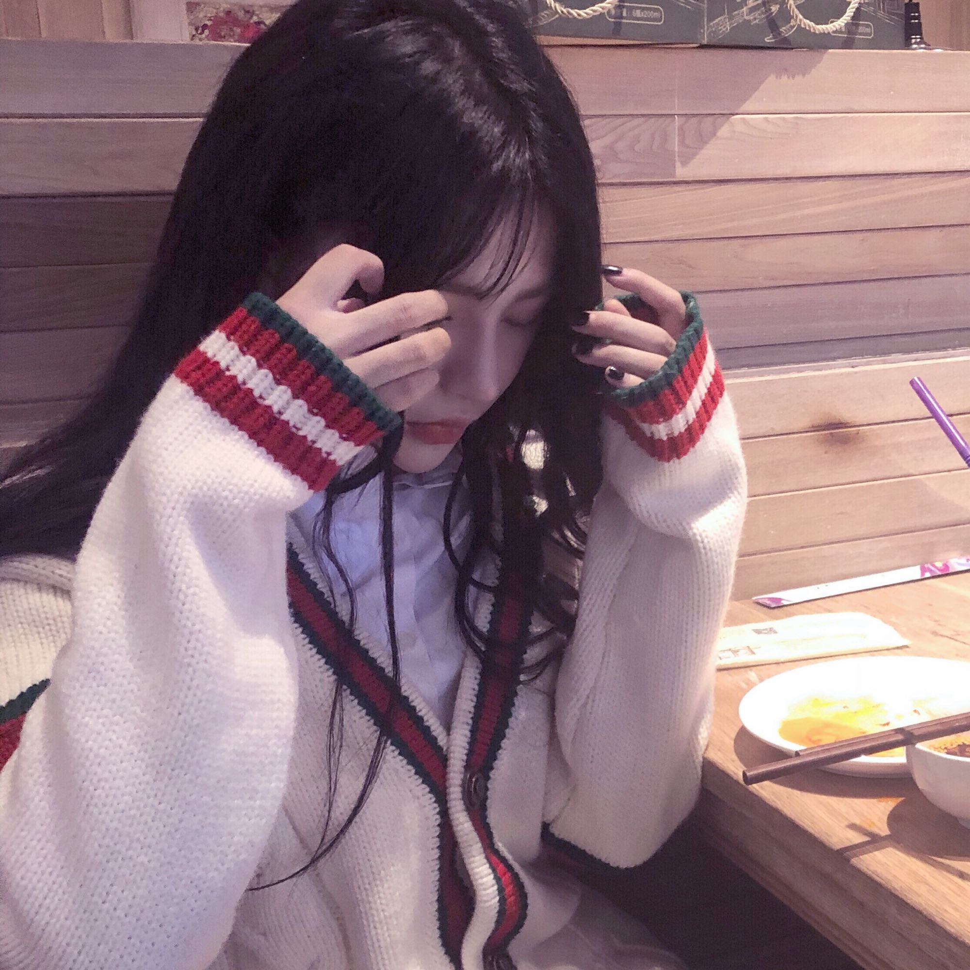 长发性感时尚清新性感微信女头