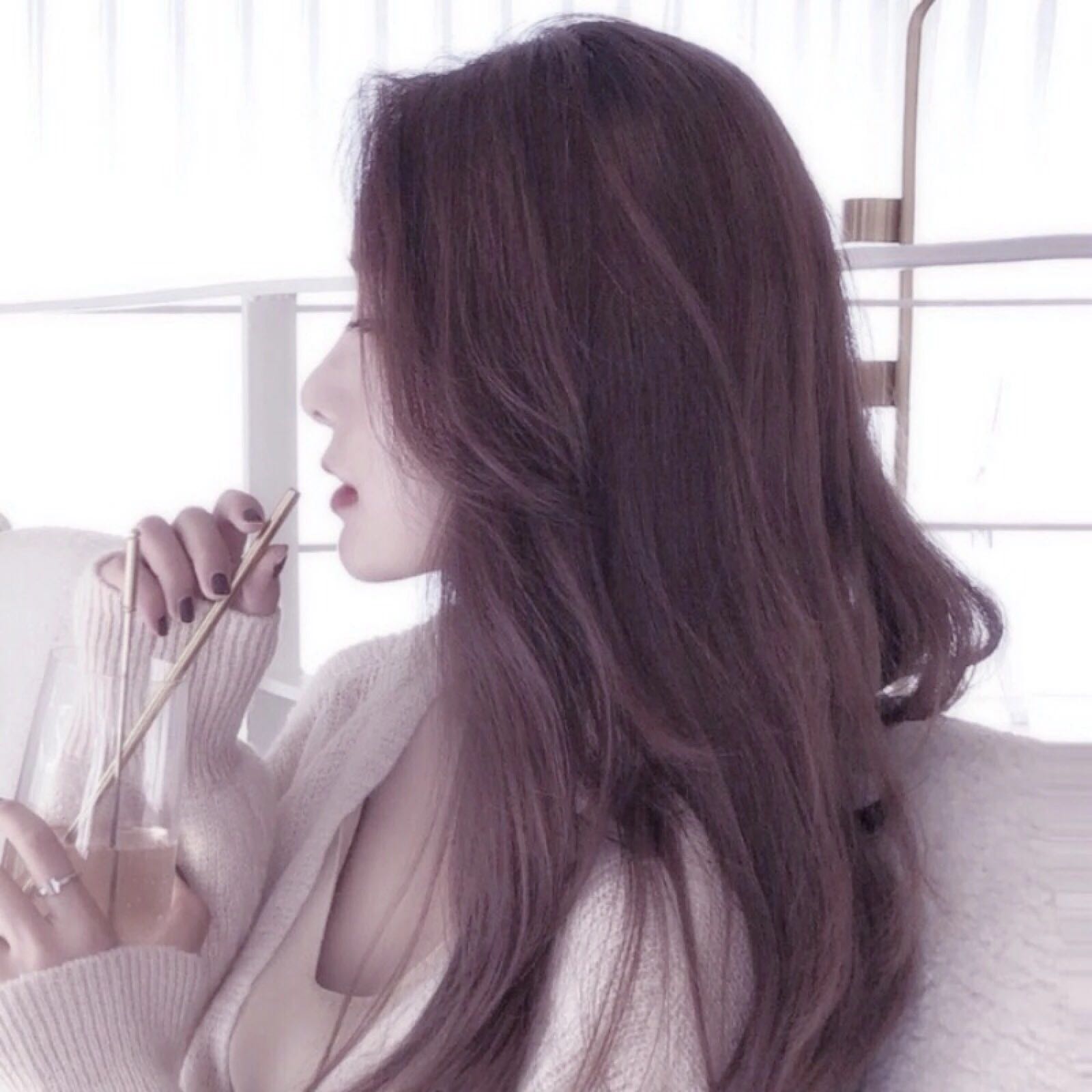 长发性感时尚清新性感微信女头