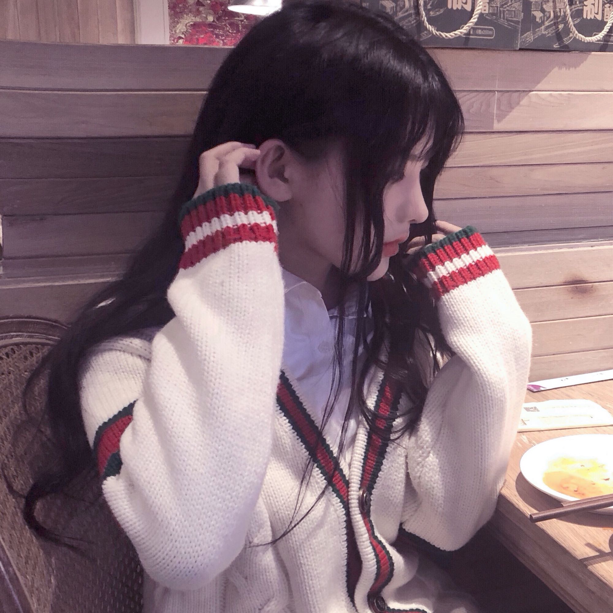 长发性感时尚清新性感微信女头