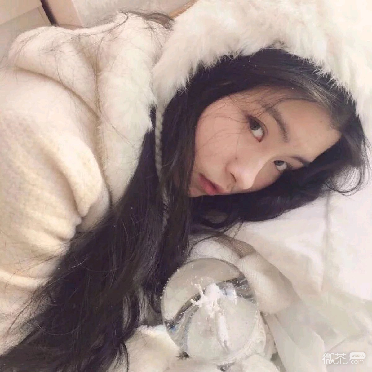 微信阳光霸气长发女头