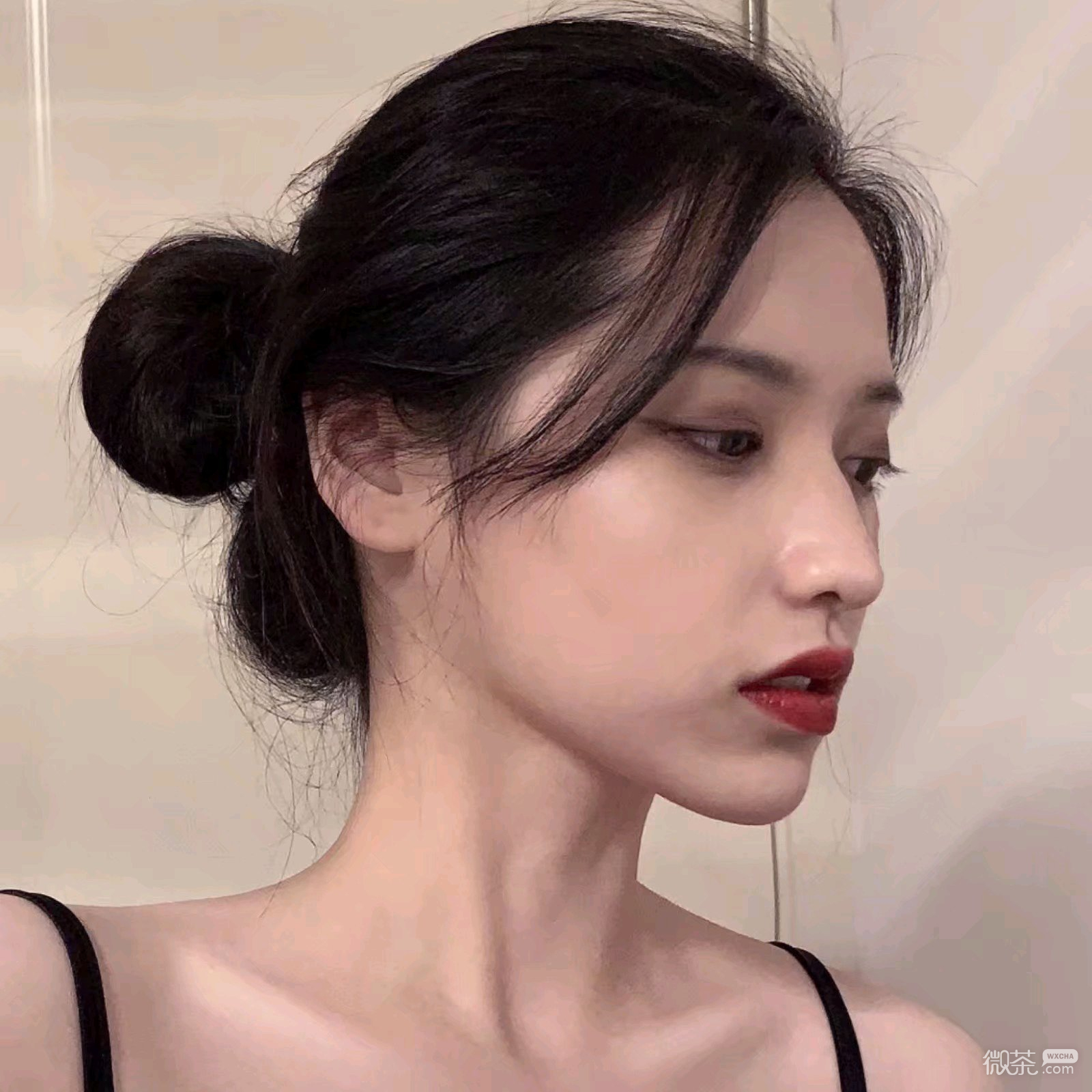 微信清纯长发高颜值女头