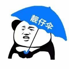 熊猫头撑伞系列微信表情包合集下载