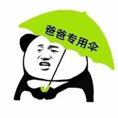 熊猫头撑伞系列微信表情包合集下载
