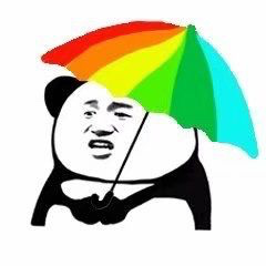 熊猫头撑伞系列微信表情包合集下载