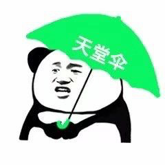 熊猫头撑伞系列微信表情包合集下载