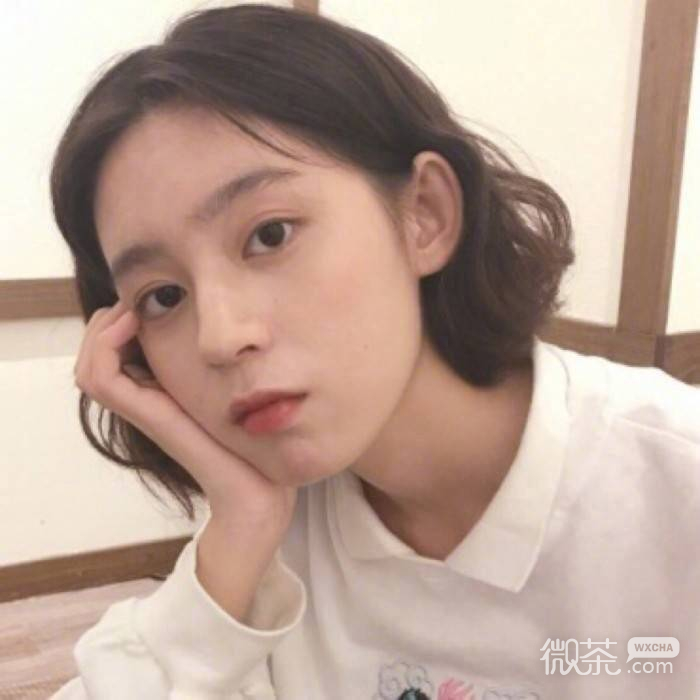 微信文艺长发高颜值女头