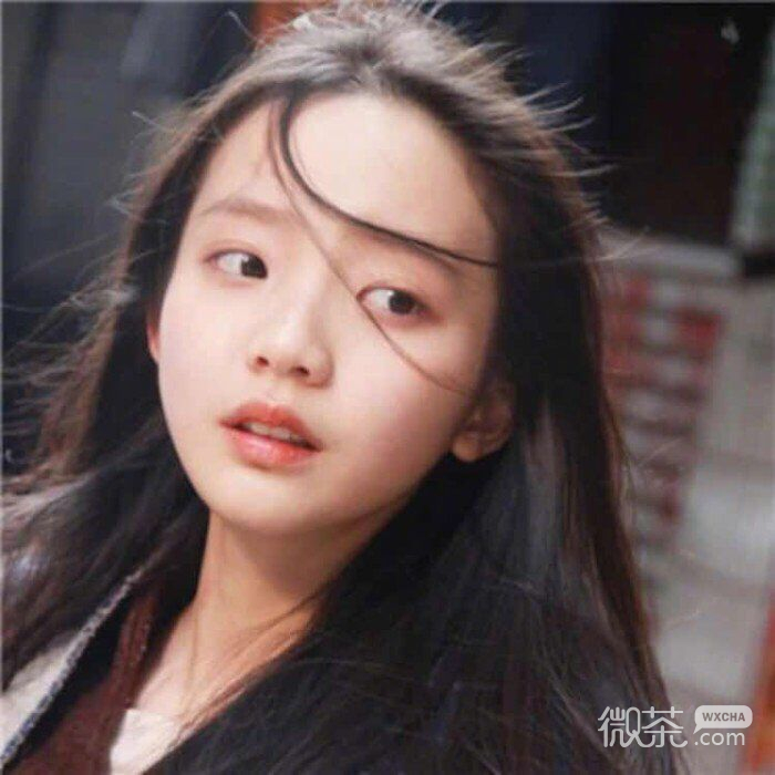 微信文艺长发高颜值女头