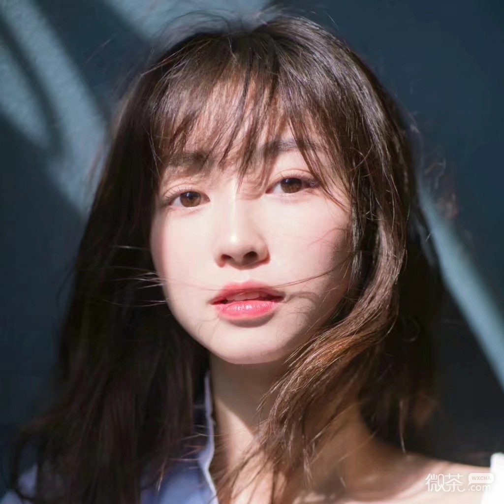微信文艺长发高颜值女头