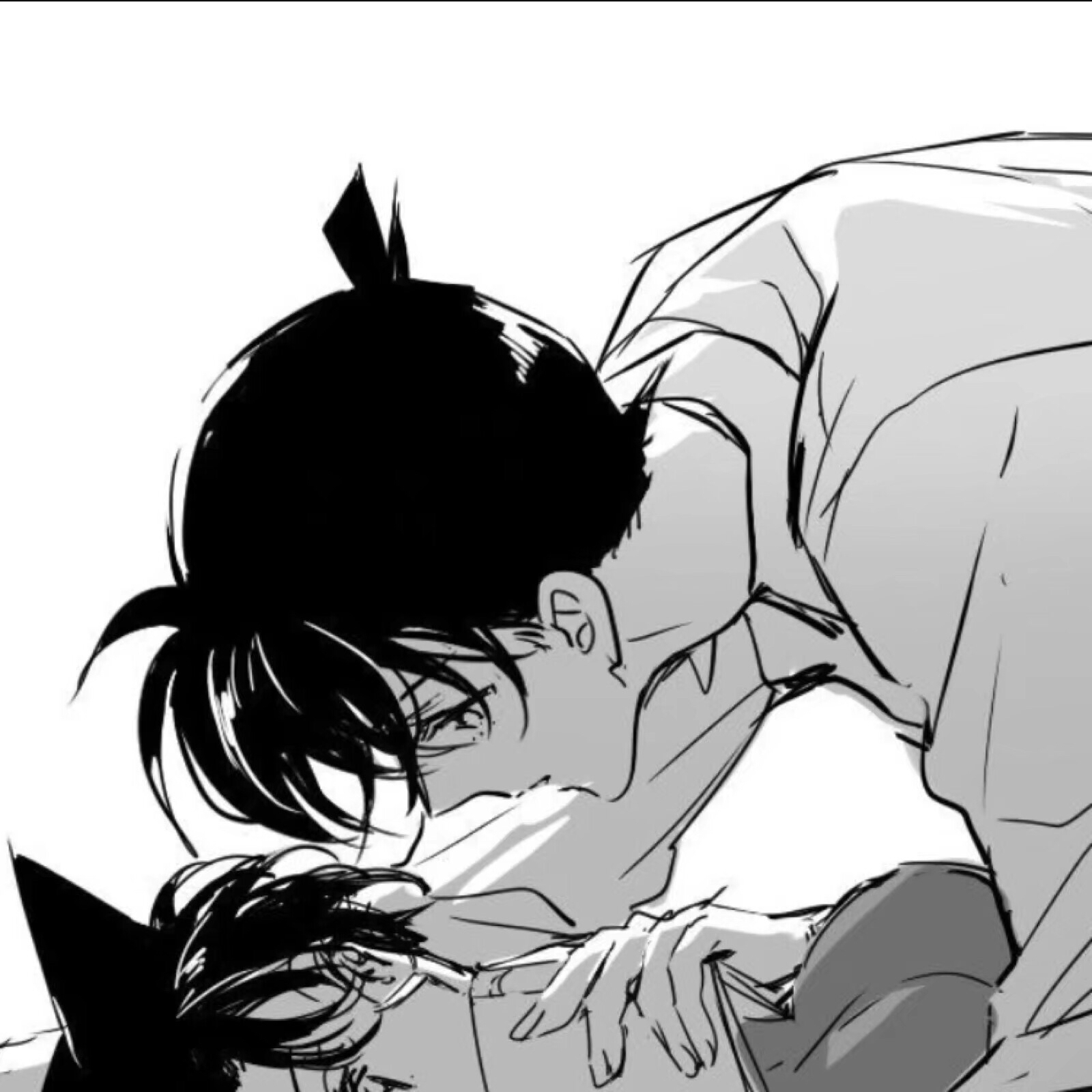 微信好看黑白动漫情头