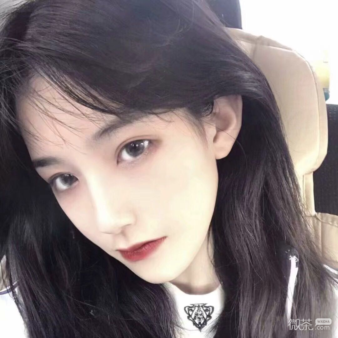 微信清新青春长发女头