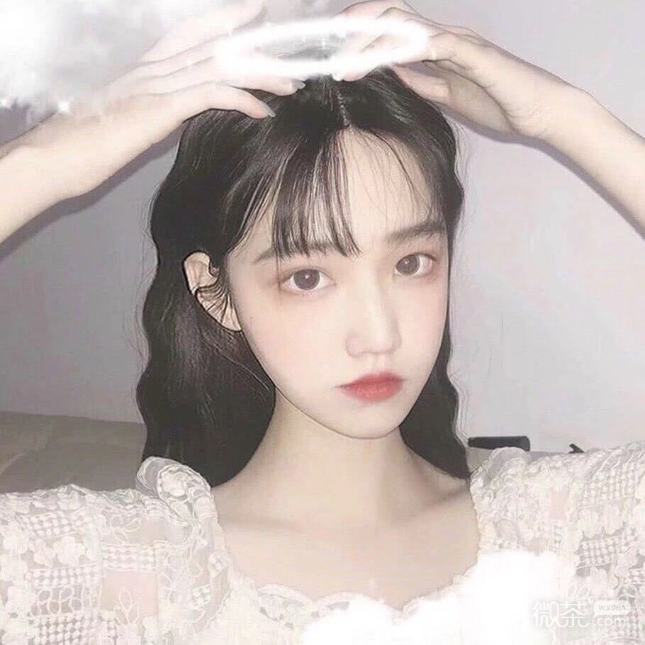 微信清新青春长发女头