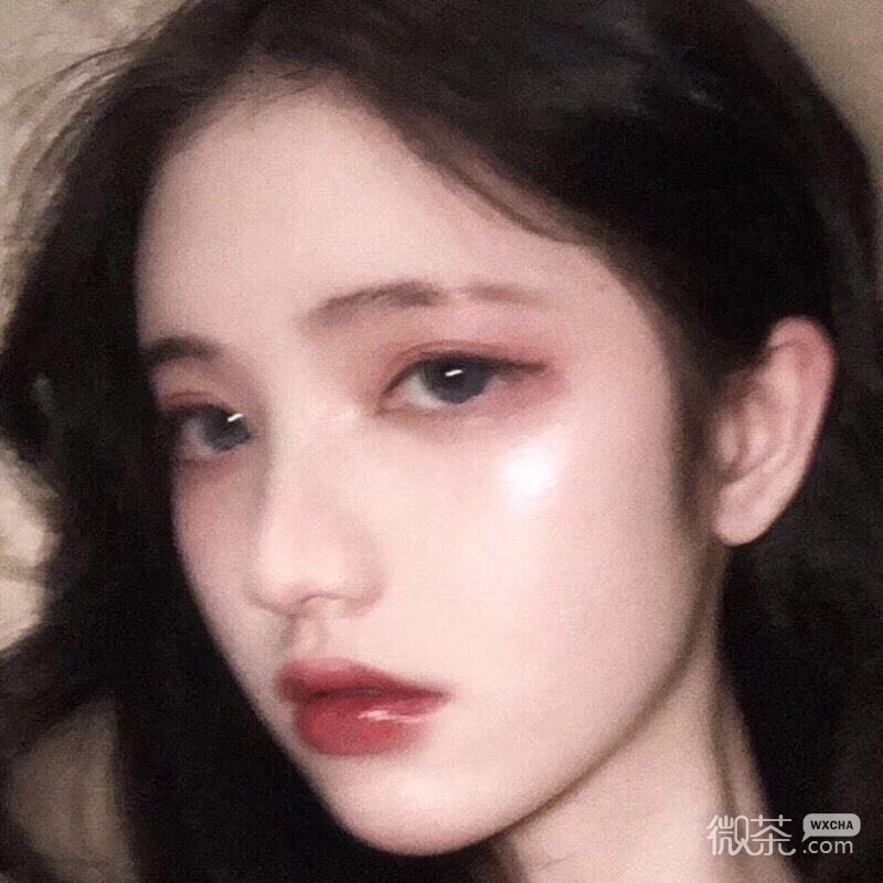 微信清新青春长发女头