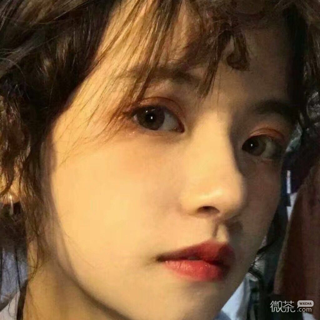 微信清新青春长发女头