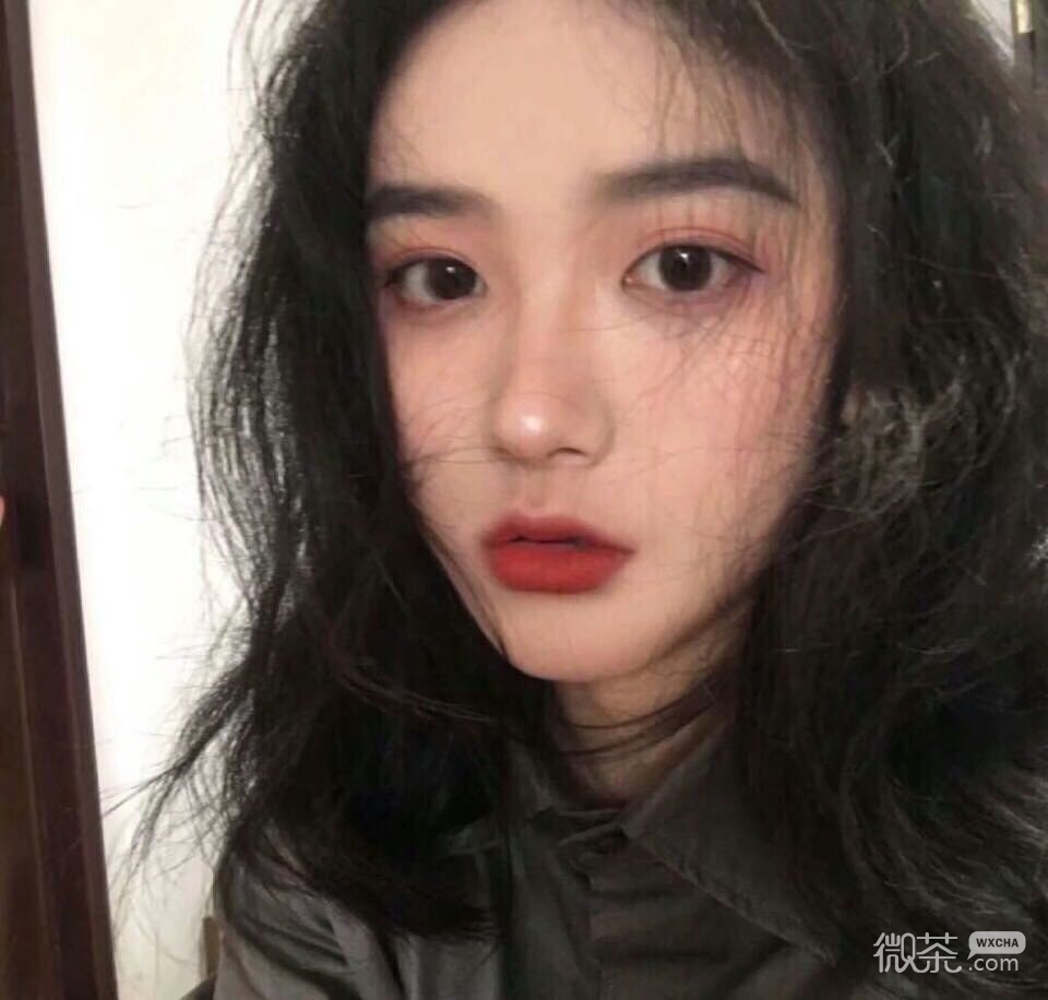 微信清新青春长发女头