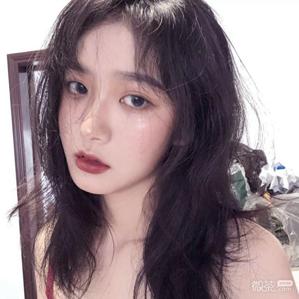 微信清新青春长发女头
