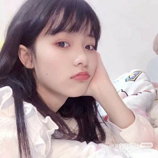 微信清新青春长发女头