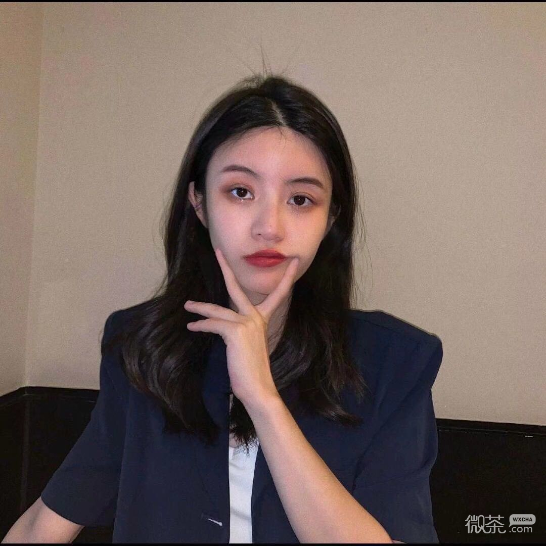 微信清新青春长发女头