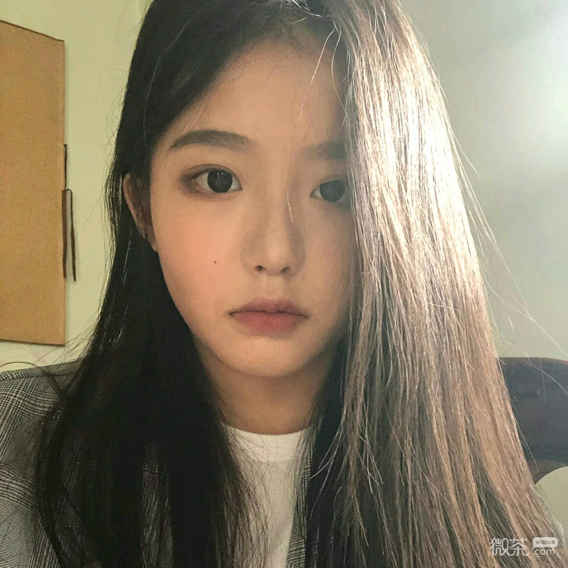 潮流冷酷长发微信女头