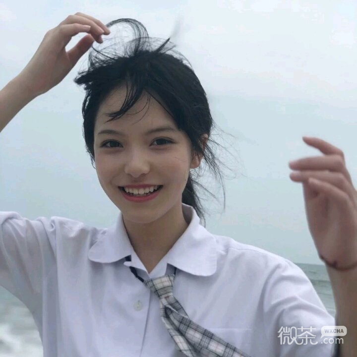 潮流冷酷长发微信女头