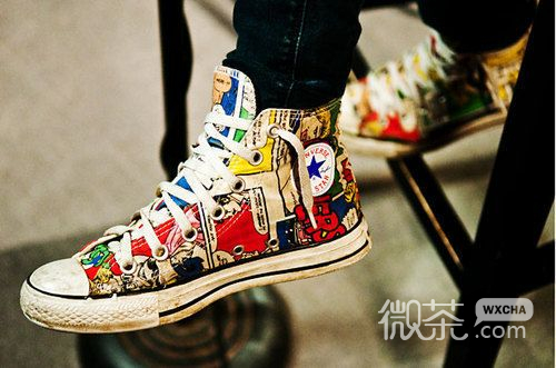 唯美个性的微信创意帆布鞋图片下载