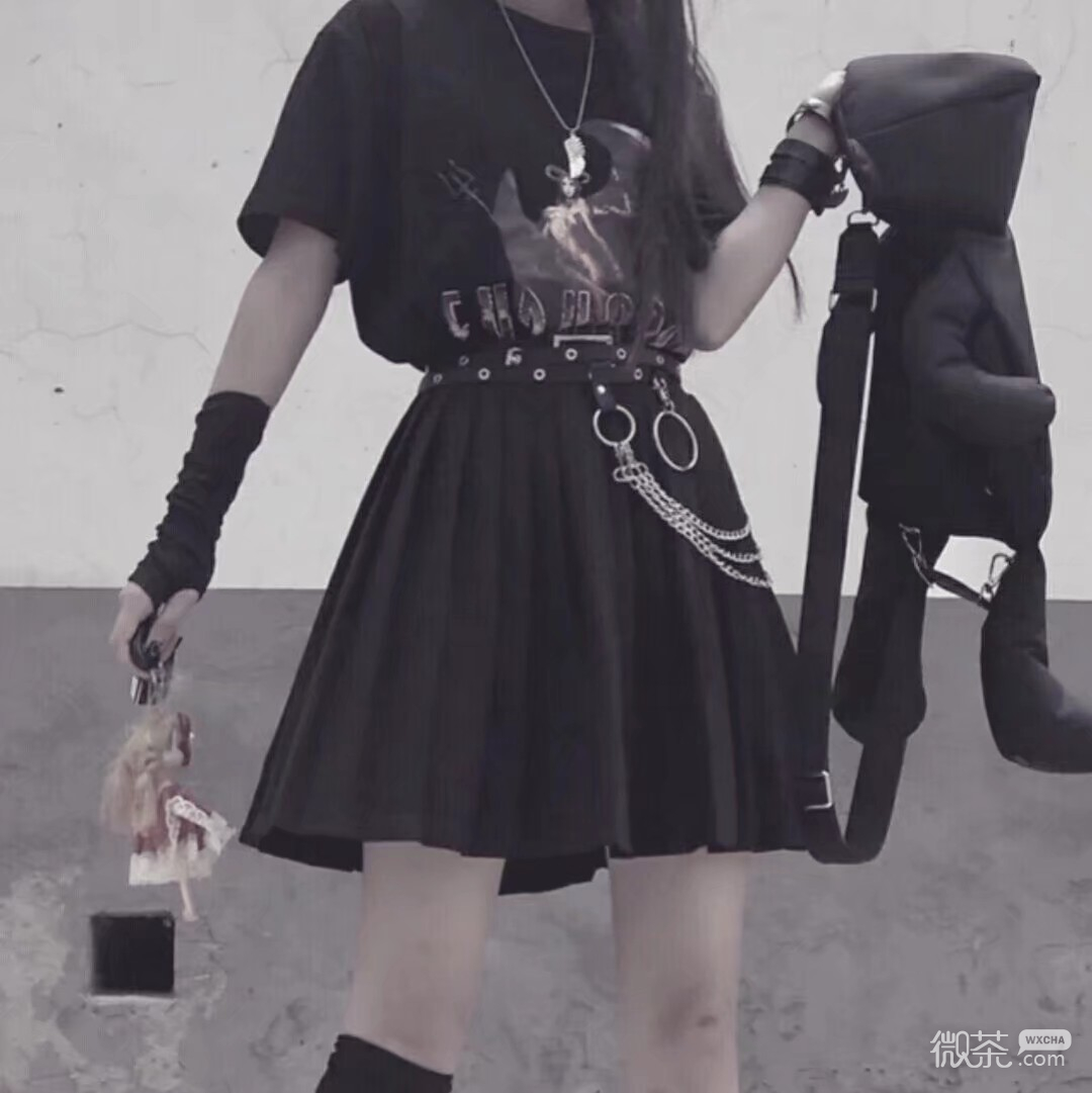 微信清新冷酷部位女头