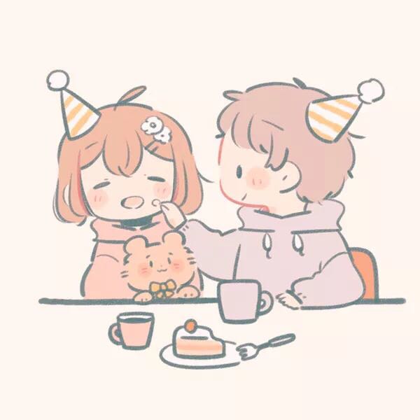 微信可爱简约动漫情头