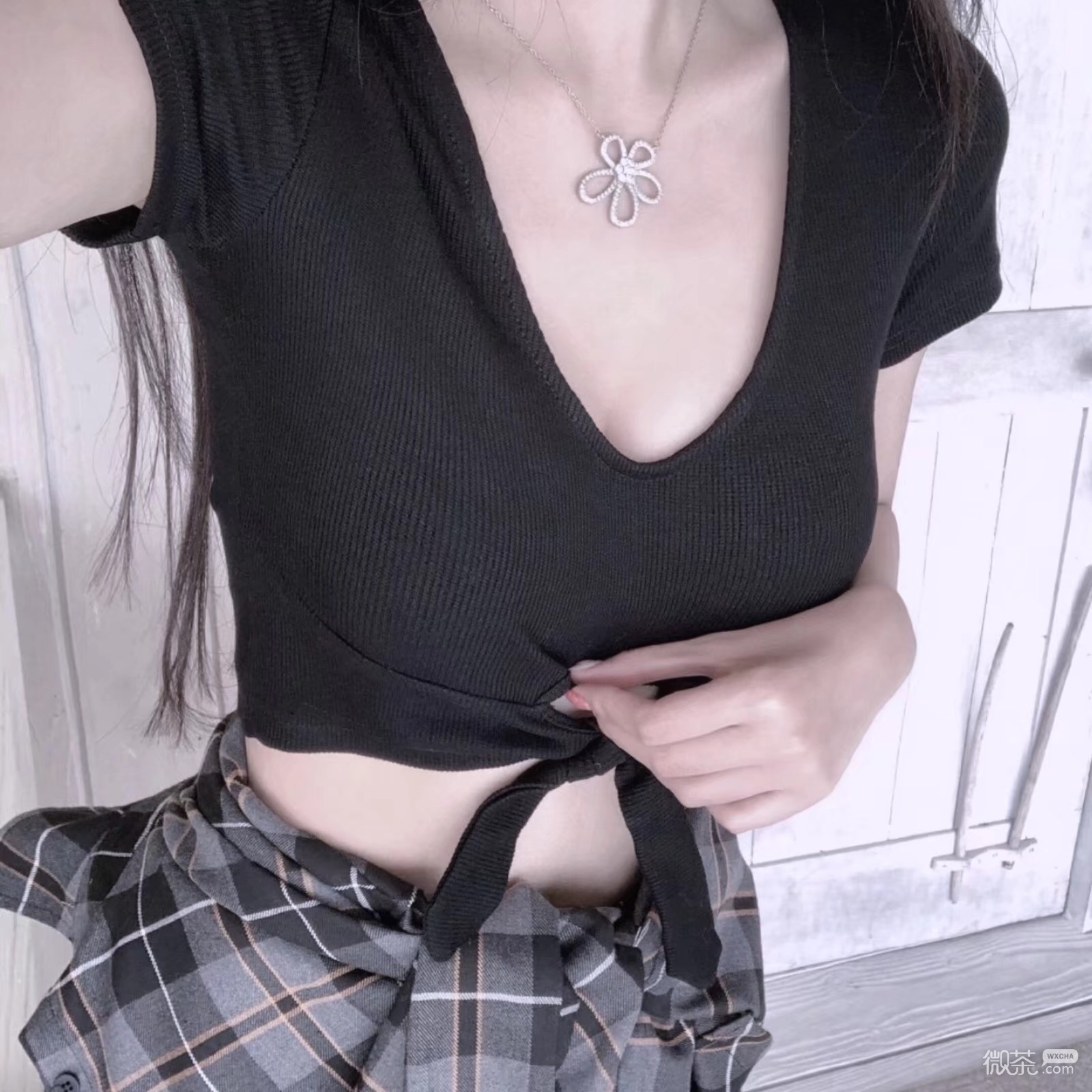微信清新冷酷部位女头