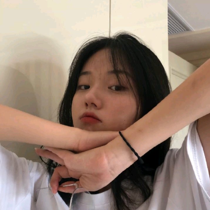 微信清新冷色调清纯女头