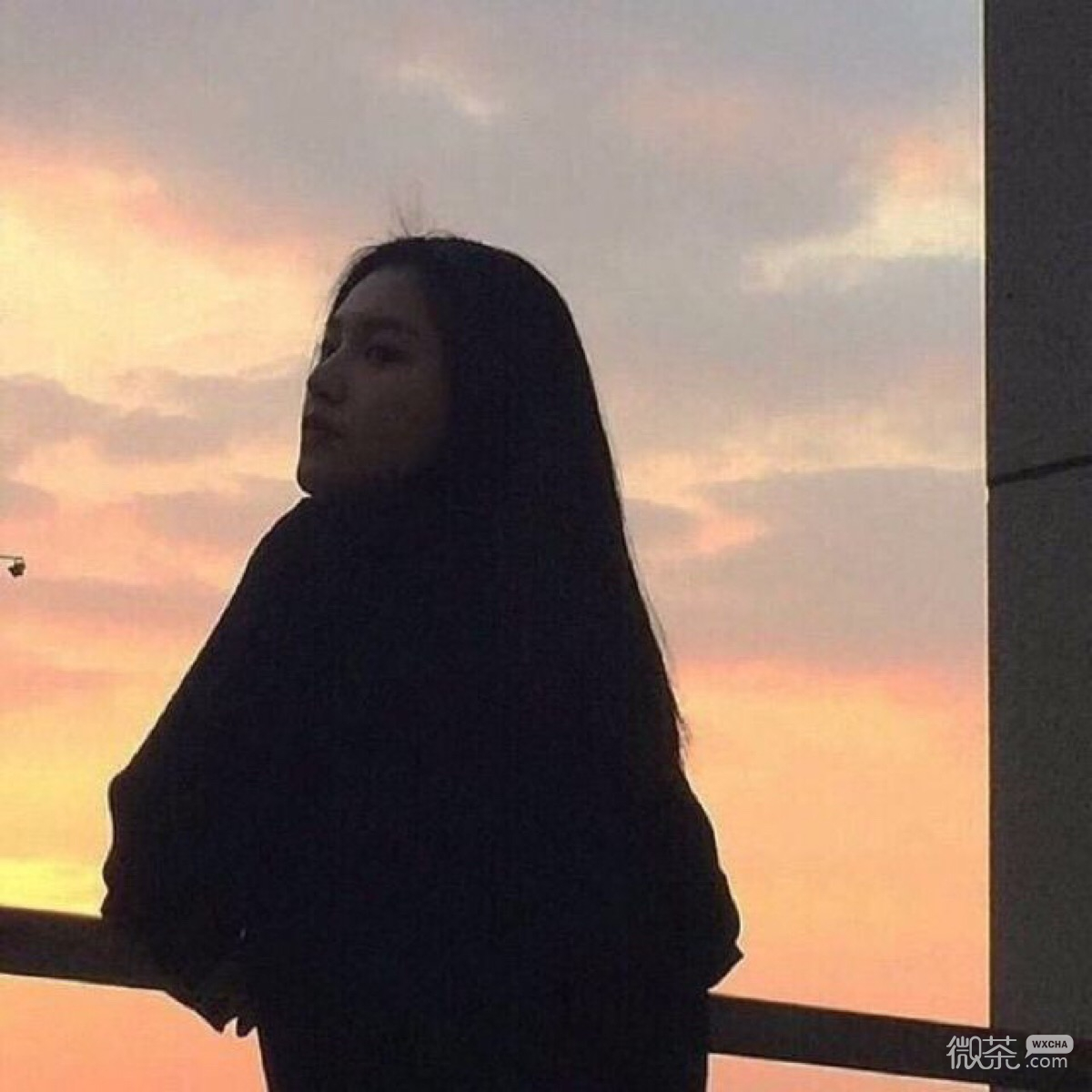 微信洒脱高颜值长发女头