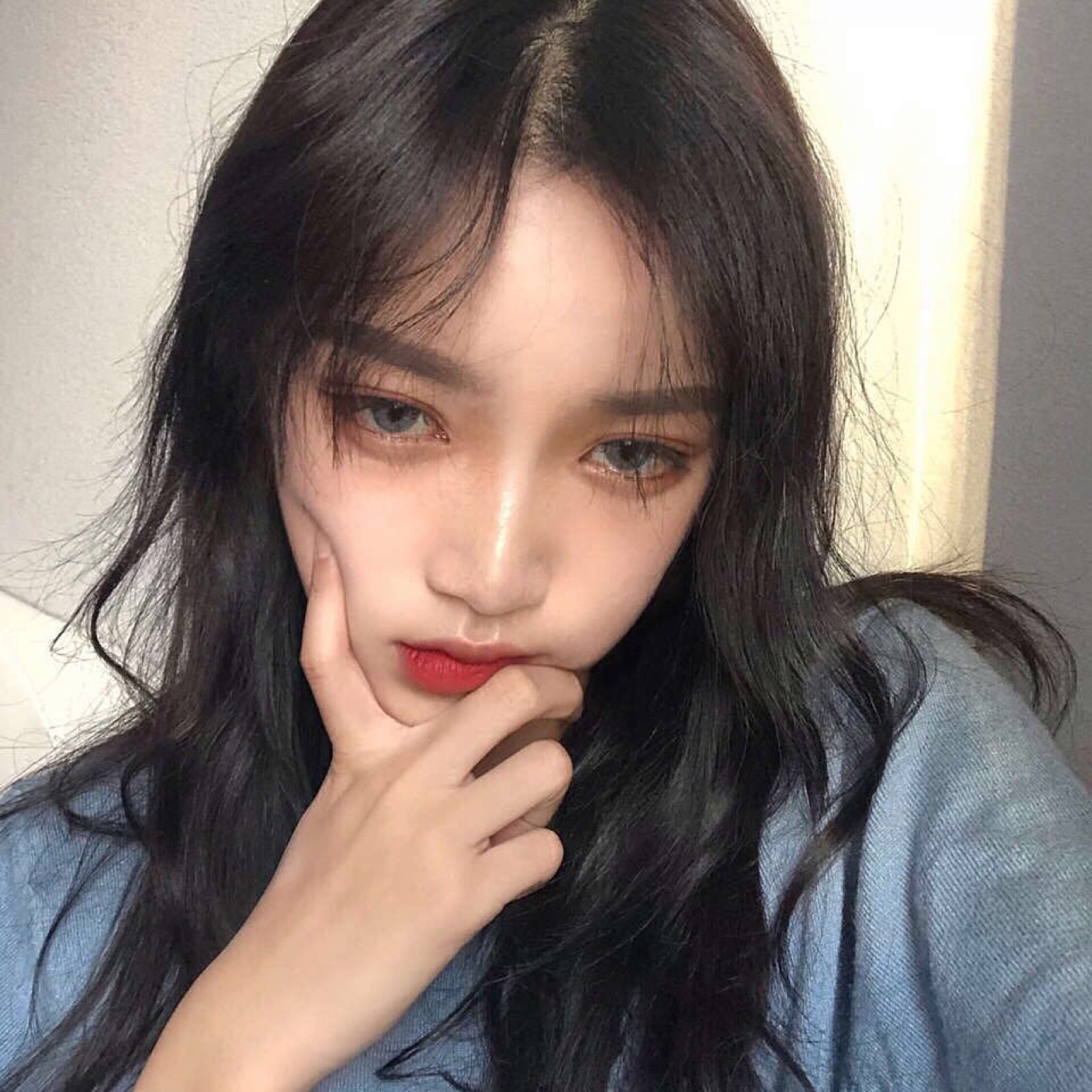 微信冷酷成熟长发女头