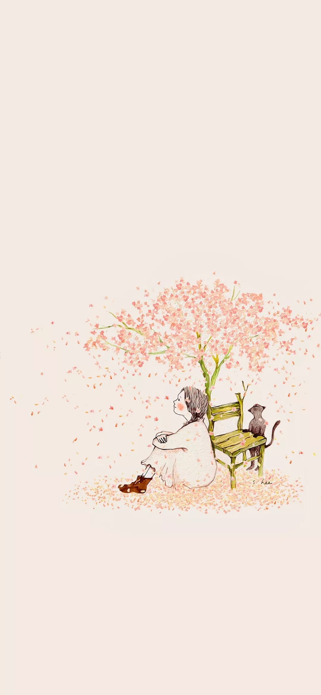 微信唯美森系绿色手机壁纸