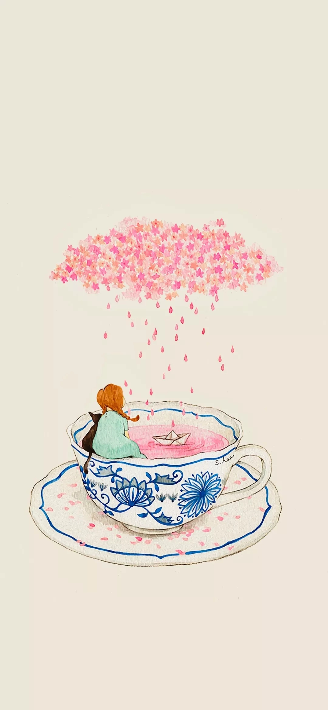 微信唯美森系绿色手机壁纸